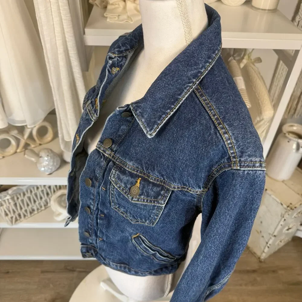Old Navy Women's Size XS Denim Cropped Button Up Jacket #3280 - Picture 6 of 10